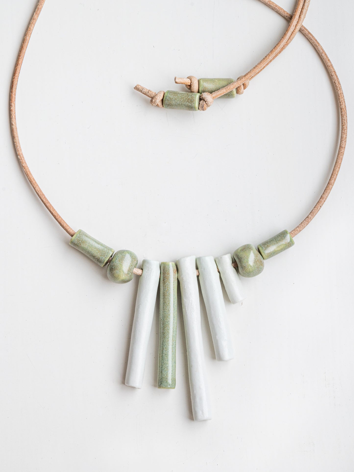 Handmade ceramic necklace jewelry in Amsterdam